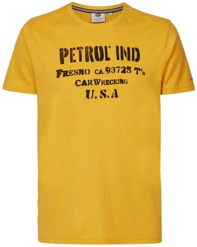 Petrol Industries Logo T-shirt - Geel