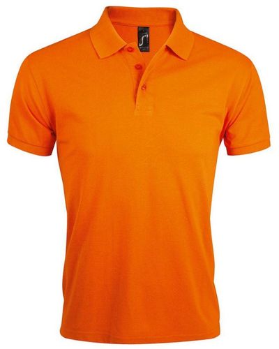 Sol's Prime Pique Poloshirt Met Korte Mouwen (oranje)