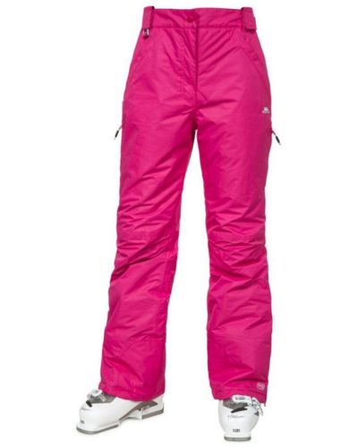 Trespass Ladies Lohan Waterproof Ski Trousers - Pink