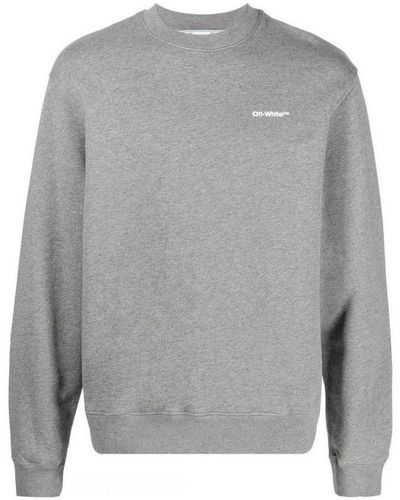 Off-White c/o Virgil Abloh Wave Out Diag Design Grey Slim Sweatshirt - Grijs