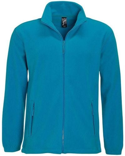 Sol's North Full Zip Outdoor Fleece Jacket (Aqua) - Blue