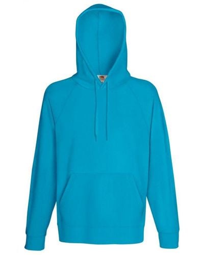 Fruit Of The Loom Lightweight Hooded Sweatshirt / Hoodie (240 Gsm) - Blue