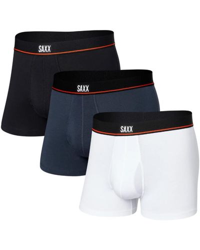 Saxx Underwear Co. 3 Pack Non-Stop Stretch Cotton Trunk - Black