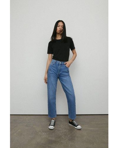 Warehouse 94s Denim Authentic Straight Leg Jeans Cotton - Blue