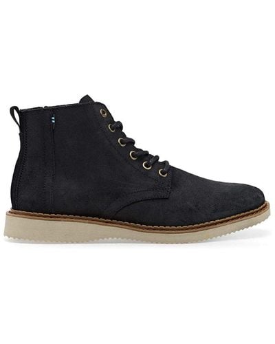 TOMS Porter Black Boots Leather