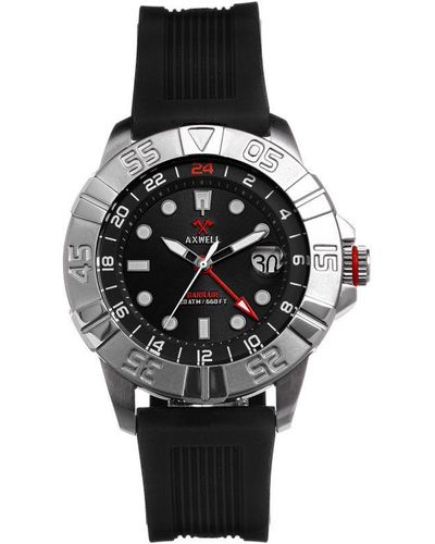 Axwell Barrage Strap Horloge Met Datum - Zwart