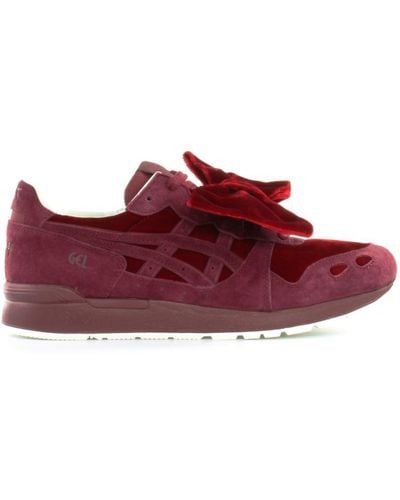 Asics Gel-lyte Burgundy Trainers Leather - Red
