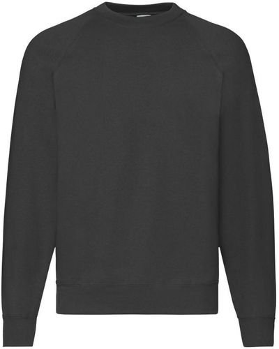 Fruit Of The Loom Raglan Sleeve Belcoro Sweatshirt () Cotton - Grey