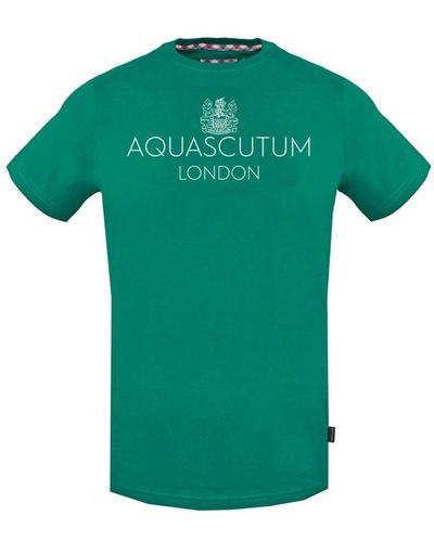 Aquascutum Groen T-shirt Met Opvallend London-logo