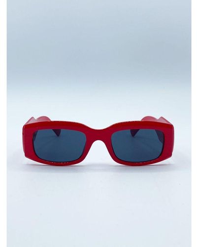 SVNX Chunky Rectangle Sunglasses - Blue