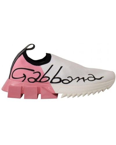 Dolce & Gabbana Logo Sorrento Trainers - Pink