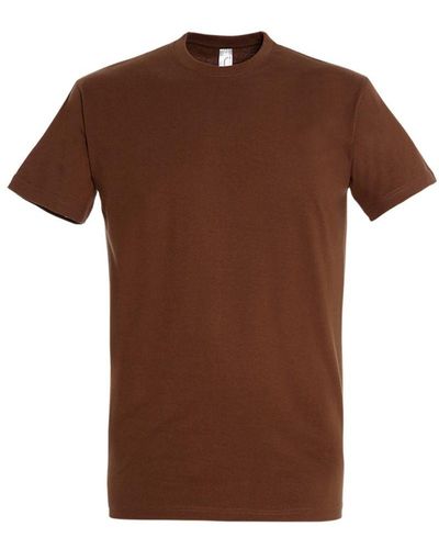 Sol's Imperial Heavyweight Short Sleeve T-Shirt (Earth) - Brown