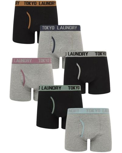 Tokyo Laundry Cotton 6-Pack Boxers - Metallic