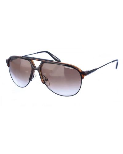 Carrera 83 Aviator-Shaped Metal Sunglasses - Brown