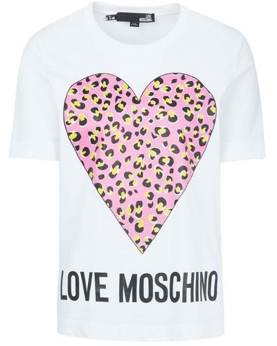 Love Moschino Ik Hou Van Een Moschino-top - Wit