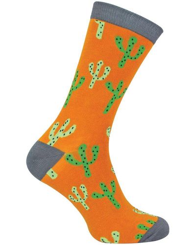 Miss Sparrow Cactus Socks - Orange