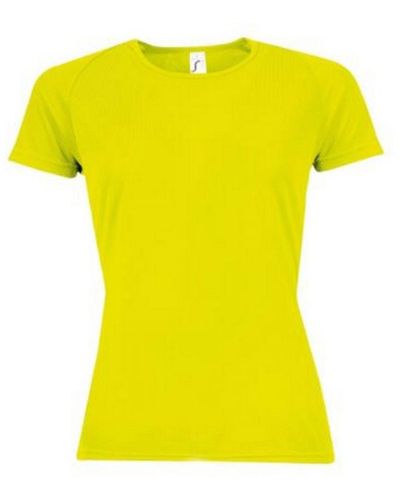 Sol's Ladies Sporty Short Sleeve T-Shirt (Neon) - Yellow