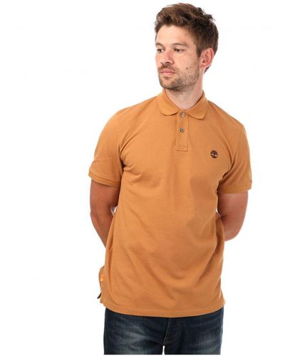 Timberland Pique Short Sleeve Polo Shirt - Orange
