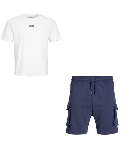 Jack & Jones T-Shirt Shorts Set Combo - Blue