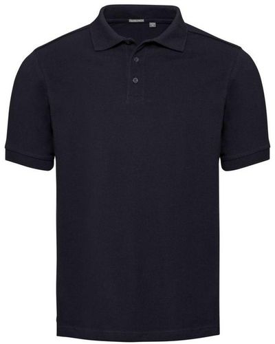 Russell Tailored Stretch Pique Polo Shirt (French) - Blue