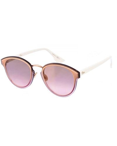 Dior Nightfall Ovale Metalen Zonnebril Voor - Roze