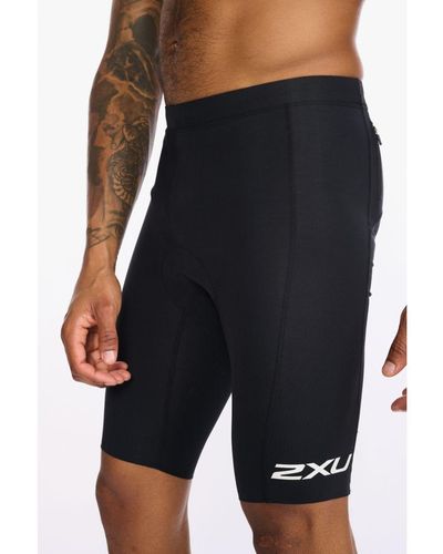 2XU Aero Cycle Shorts Black/white Reflective Nylon