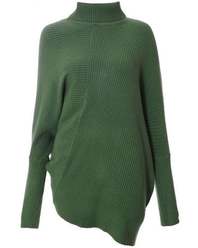 Quiz Khaki Knitted Roll Neck Jumper - Green