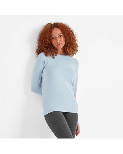 TOG24 Hollier Tech Long Sleeve Top Ice Bamboo - Blue