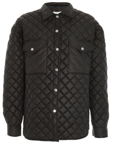 Quiz Quilted Shacket - Black