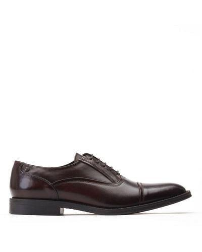 Base London Wilson Waxy Leather Oxford Shoes - Brown