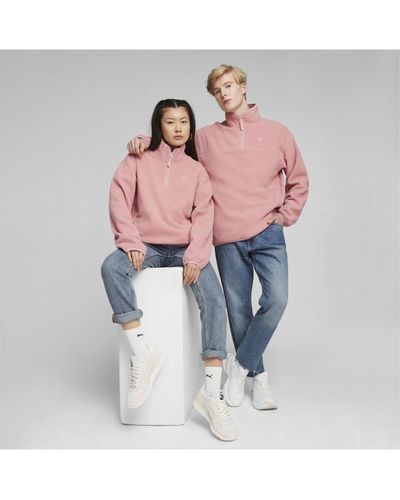 PUMA Mmq Polar Fleece Sweatshirt - Pink