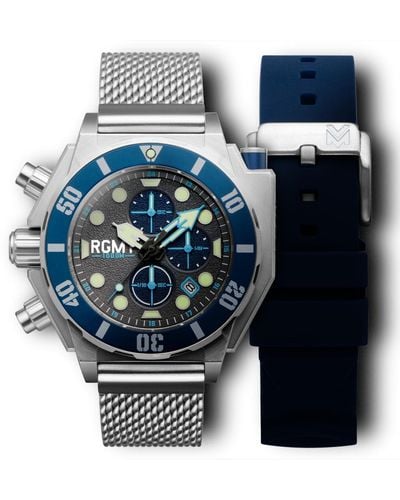 RGMT Torpedo Chronograph Japanese Quartz Watch Stainless Steel - Blue