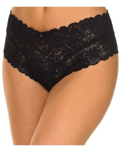 Guess Lace Knickers With Breathable Fabric O77e04pz00a Woman - Black