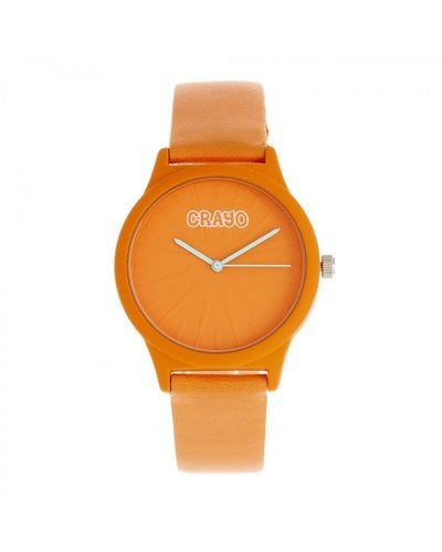 Crayo Splat Unisex Horloge - Oranje