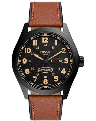 Fossil Defender Watch Fs5978 Leather (Archived) - Black