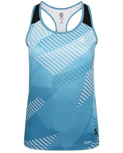 Dare 2b Ladies Aep Prompt Empowered Print Lightweight Vest Sports (Capri) - Blue