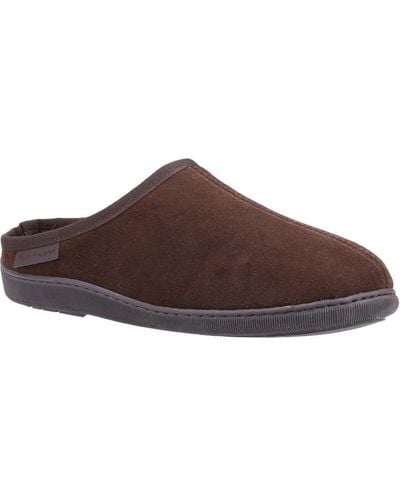 Hush Puppies Ashton Suede Slippers () - Brown