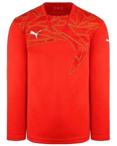 PUMA Graphic Long Sleeve Red Goalkeeper Shirt 700399 03