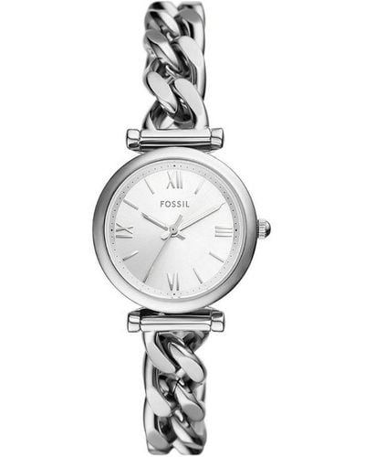 Fossil Carlie Watch Es5331 Stainless Steel (Archived) - White