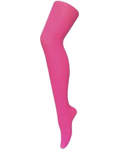 Sock Snob Dames 40 Denier Nieuwigheid Kleurrijke Neon Panty's - Roze