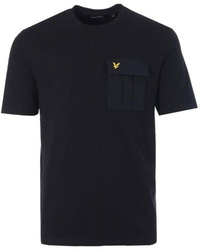Lyle & Scott Ripstop Pocket Black T-shirt - Zwart