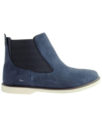 Lacoste Thionna Srw Navy Boots Leather - Blue