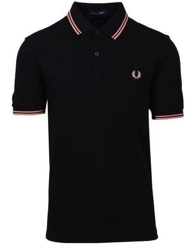 Fred Perry Twin Tipped M3600 P75 Black Polo Shirt - Zwart