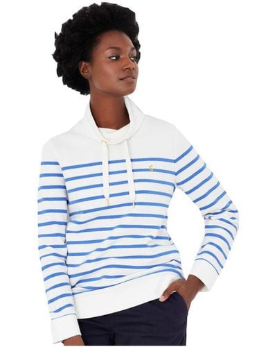 Joules Kinsley Relaxed Fit Cotton Sweatshirt - Blue