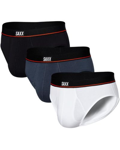 Saxx Underwear Co. 3 Pack Non-Stop Stretch Cotton Brief - Black