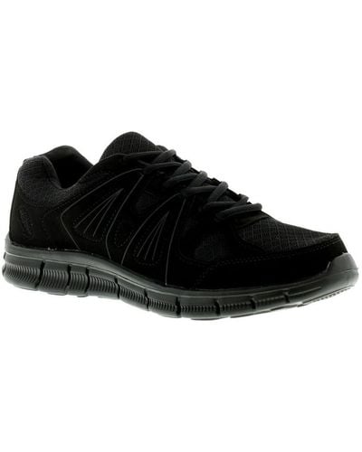 FOCUS BY SHANI Lace Ups Lightweight Trainers Textile - Black