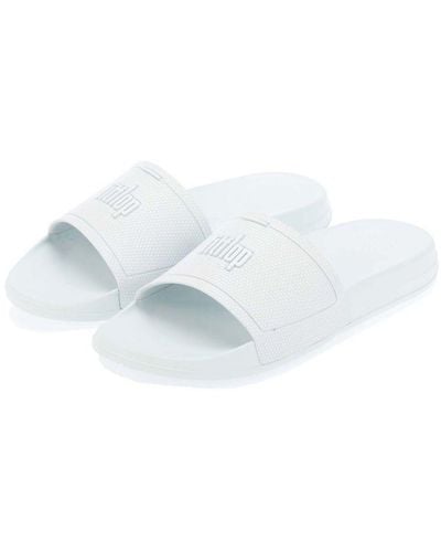 Fitflop Womenss Fit Flop Iqushion Pool Slide Sandals - White