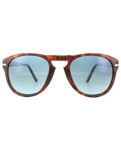 Persol Aviator Havana Gradient Polarized Sunglasses - Blue