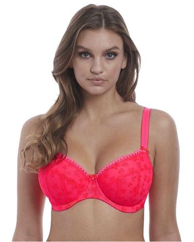 Freya 5393 Unchained Padded Half Cup Bra - Red