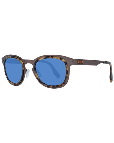 Zegna Sunglasses Zc0007 50 38v Titanium - Blauw